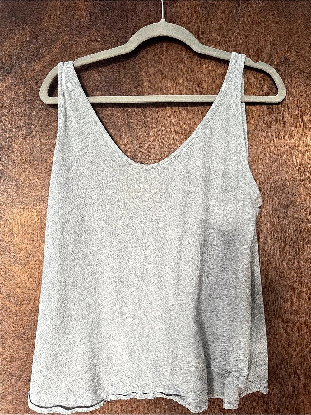 Everlane The Air Tank in Essential Cotton Gray Tank Top